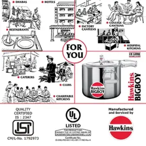 Hawkins Bigboy 18L Pressure Cooker for Hotels & Catering image 6