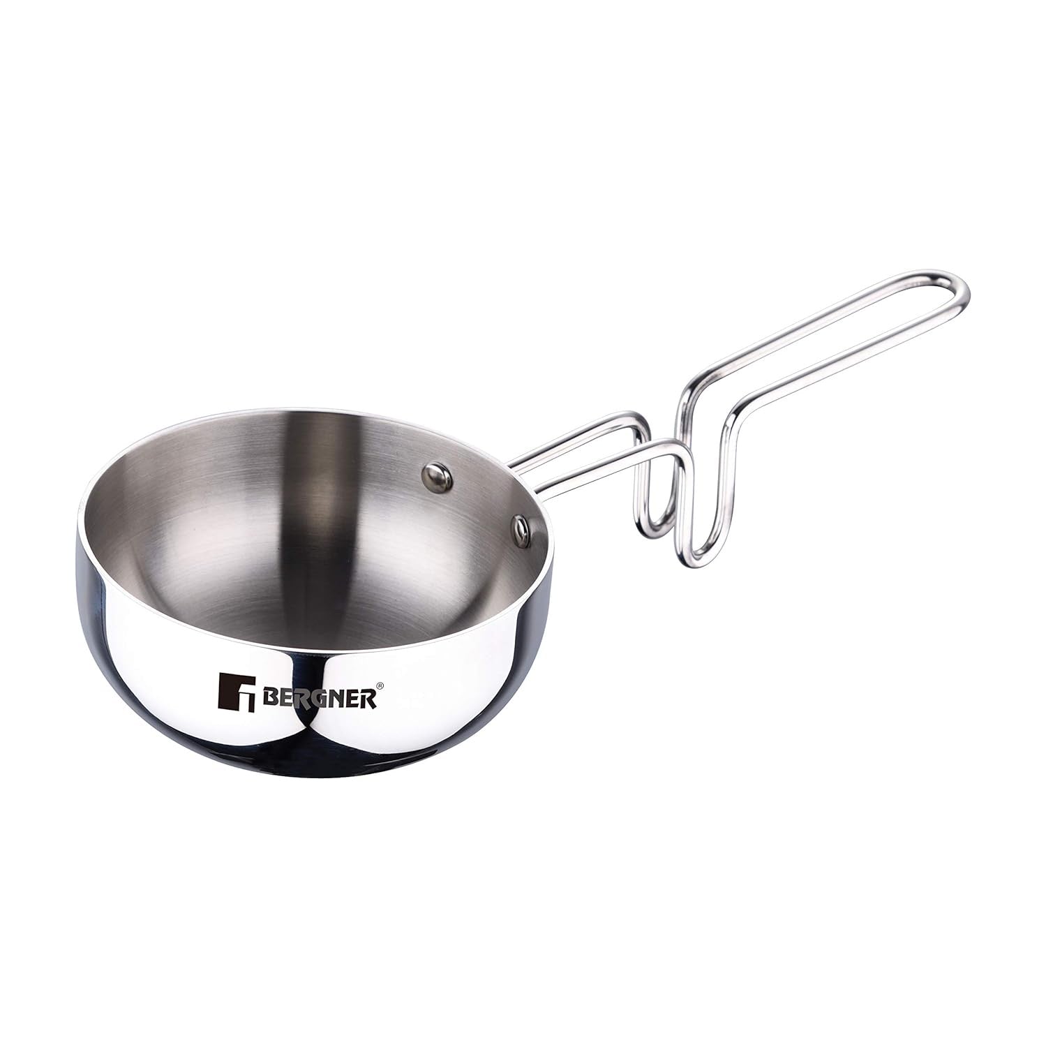 Bergner Argent Tri-Ply Stainless Steel 12cm (500 ml) Tadka Pan
