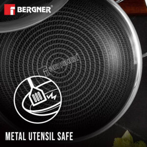 Bergner Hi-Tech Tri-Ply Stainless Steel 24cm (2.5L) Non-Stick Kadai image 6