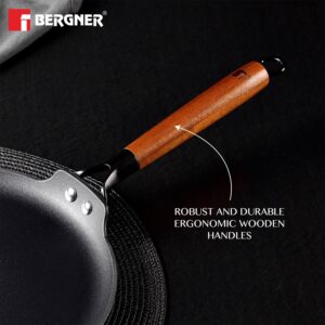 Bergner Odin Lightweight Iron Dosa Tawa with Wooden Handle, Induction Bottom image 5