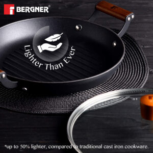 Bergner Odin Lightweight Iron 28cm Grill Pan, Enamel Finish, Induction Bottom image 7