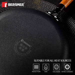 Bergner Odin Lightweight Iron 28cm Grill Pan, Enamel Finish, Induction Bottom image 5