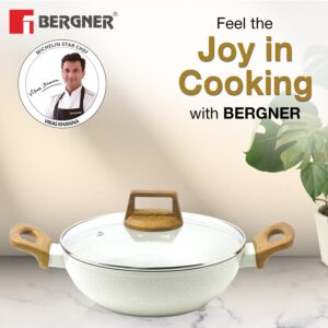 Bergner Naturally Cast Aluminum 24cm (2 L) Kadai, Induction Bottom image 3
