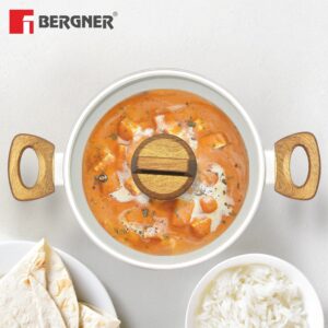 Bergner Naturally Cast Aluminum 24cm (2 L) Kadai, Induction Bottom image 5