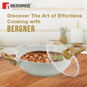 Bergner Naturally Cast Aluminum 24cm (2 L) Kadai, Induction Bottom image 6
