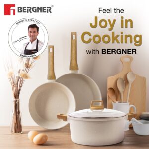 Bergner Naturally Forged Aluminum 28cm (3 L) Wok, Induction Bottom image 3