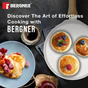 Bergner Naturally Forged Aluminum 28cm Pancake Pan / Dosa Tawa, Induction Bottom image 4