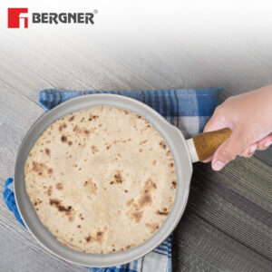 Bergner Naturally Forged Aluminum 28cm Pancake Pan / Dosa Tawa, Induction Bottom image 7