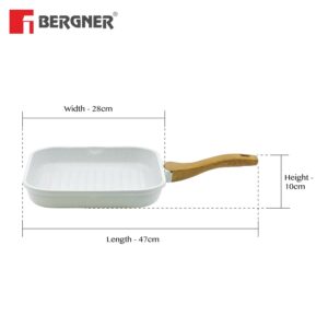 Bergner Naturally Cast Aluminum 26cm Grill Pan, Induction Bottom image 4