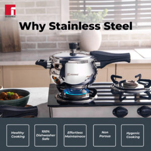 Bergner Pura Stainless Steel Outer-Lid Pressure Cooker image 5