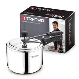 Bergner TriPro Tri-Ply 3L Inner-Lid Pressure Cooker, Induction