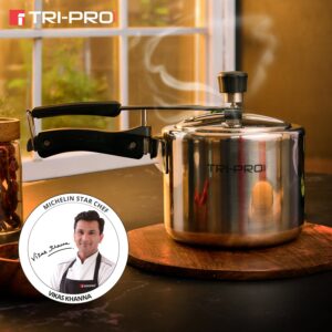 Bergner TriPro Tri-Ply 3L Inner-Lid Pressure Cooker, Induction image 2
