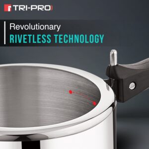 Bergner TriPro Tri-Ply 3L Inner-Lid Pressure Cooker, Induction image 3