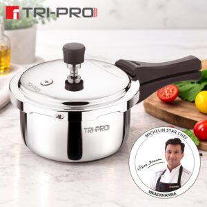 Bergner TriPro Tri-Ply 2L Outer-Lid Pressure Cooker, Induction image 2