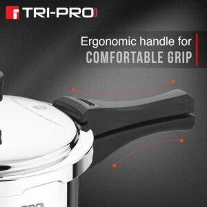 Bergner TriPro Tri-Ply 2L Outer-Lid Pressure Cooker, Induction image 4