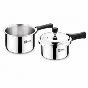 Bergner BE Essentials Tri-Ply Pressure Cooker, 3-Piece Set