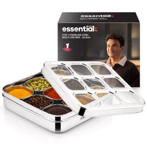 Bergner Essential Plus Stainless Steel 9 in 1, 24cm (150ml) with Clear Lid