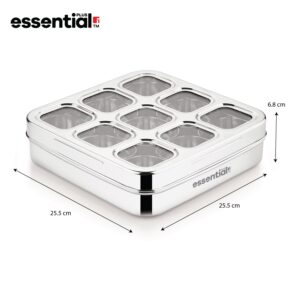 Bergner Essential Plus Stainless Steel 9 in 1, 24cm (150ml) with Clear Lid image 3