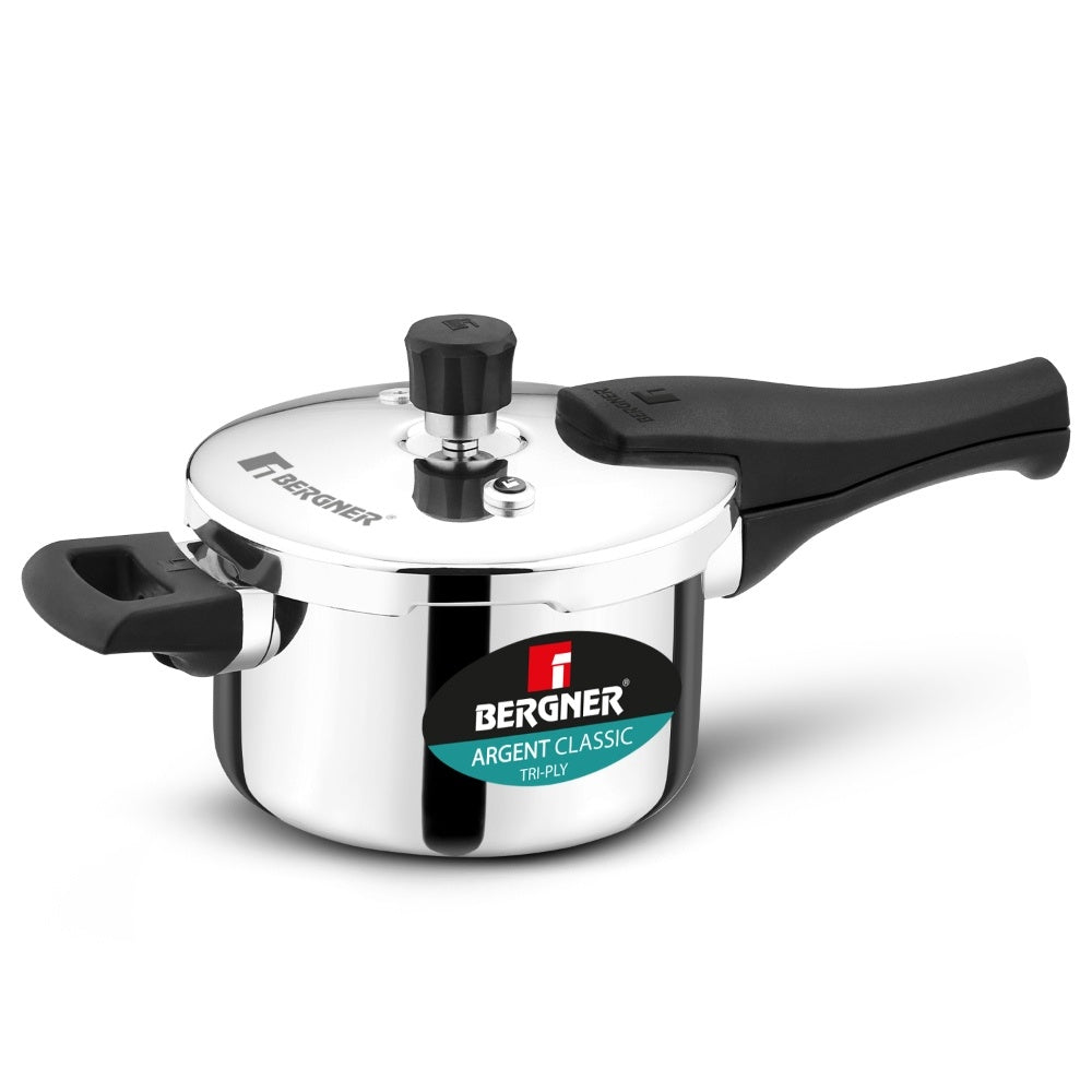 Bergner Argent Classic Tri-Ply 1.5L Outer-Lid Pressure Cooker
