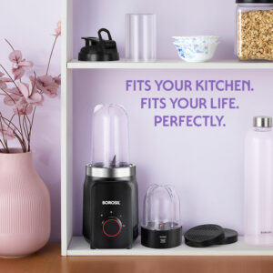 Borosil Nutrifresh NB06 Smoothie Maker & Grinder | Stainless Steel Blades, Compact Personal Blender image 10