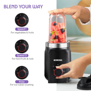 Borosil Nutrifresh NB06 Smoothie Maker & Grinder | Stainless Steel Blades, Compact Personal Blender image 5
