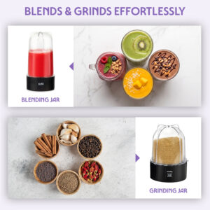 Borosil Nutrifresh NB06 Smoothie Maker & Grinder | Stainless Steel Blades, Compact Personal Blender image 6
