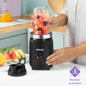 Borosil Nutrifresh NB06 Smoothie Maker & Grinder | Stainless Steel Blades, Compact Personal Blender image 8