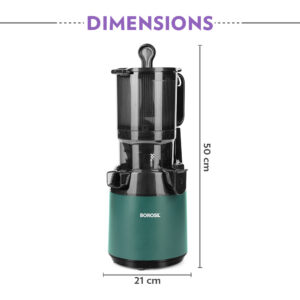 Borosil Vita Rich Slow Juicer | Low-RPM Cold Press, Nutrient-Rich Pulp-Free Juice, Quiet Operation image 3