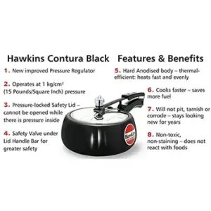 Hawkins Contura Black 3.5L Pressure Cooker CB35 image 3