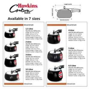 Hawkins Contura Black 3.5L Pressure Cooker CB35 image 6