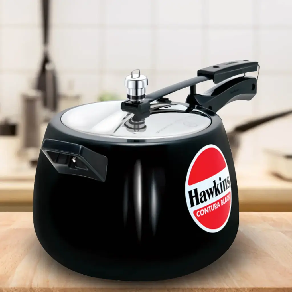Hawkins Contura Black 6.5L Pressure Cooker CB65 — Bihari Di Hatti