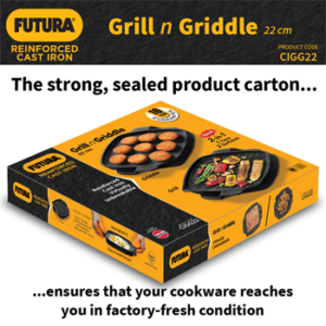 Reinforced Cast Iron Grill n Griddle 22 cm (CIGG22) image 6