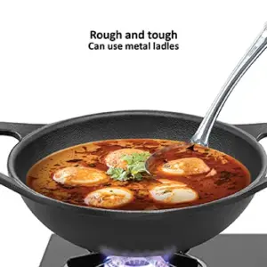 Hawkins Futura 2L Cast Iron Kadhai with Glass Lid image 4