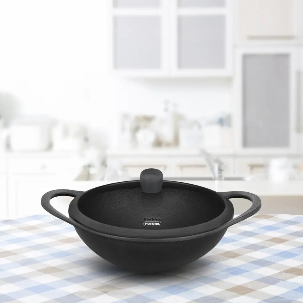 Hawkins Futura 3.5 L Cast Iron Kadhai with Lid – Naturally Nonstick — Bihari Di Hatti