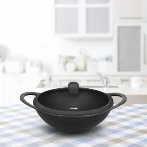 Hawkins Futura 3.5 L Cast Iron Kadhai with Lid – Naturally Nonstick image 1