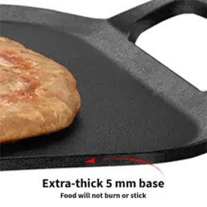 Hawkins Futura 26cm Cast Iron Square Tava – Nonstick image 4