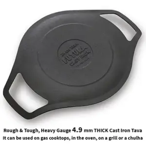 Hawkins Futura 24cm Cast Iron Tava – Natural Nonstick image 4