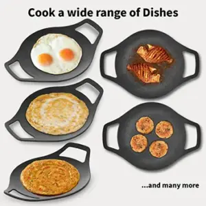 Hawkins Futura 24cm Cast Iron Tava – Natural Nonstick image 5
