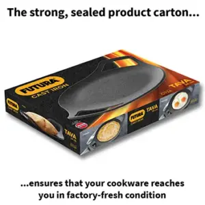 Hawkins Futura 24cm Cast Iron Tava – Natural Nonstick image 6