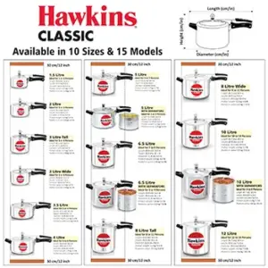 Hawkins Classic 12L Pressure Cooker CL12 image 6