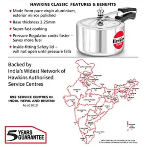 Hawkins Classic 3L Wide Pressure Cooker CL3W image 3