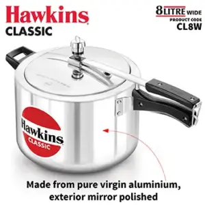 Hawkins Classic 8L Wide Pressure Cooker CL8W image 2