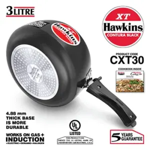 Hawkins Contura Black XT 3L Pressure Cooker CXT30 image 2