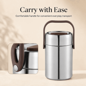 Kraft Perma-Therm Stainless Steel Insulated Tiffin | 3 & 4 Tier Options (1.6 L & 1.9 L) image 2