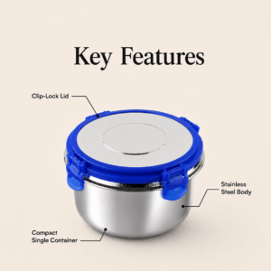 Kraft Stainless Steel Airtight Storage Container | 250 ml – 1250 ml Options image 5
