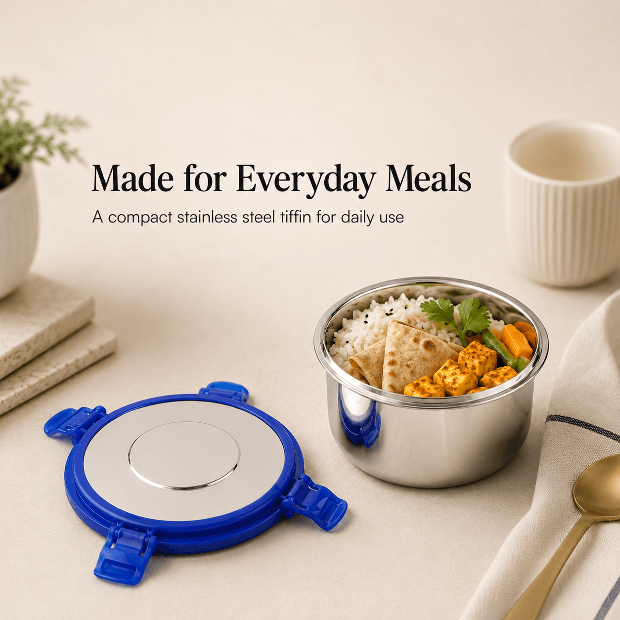 Kraft Stainless Steel Airtight Storage Container | 250 ml – 1250 ml Options