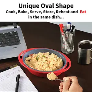 Die Cast Grey Oval Mini Casserole 0.75 Litre with Glass Lid (DCG75G) image 5