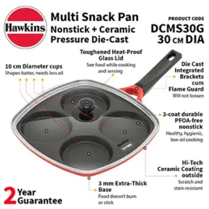 Die Cast Multi Snack Pan with Glass Lid (DCMS30G) image 2