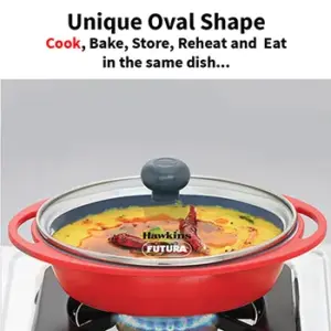 Die Cast Red Oval Mini Casserole 0.75 Litre with Glass Lid (DCR75G) image 3