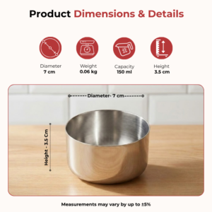 Vinod Steel Vati / Katori, Set of 6, 150ml image 6
